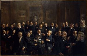 Portrait collectif des membres de l'Association des journalistes republicains Francais