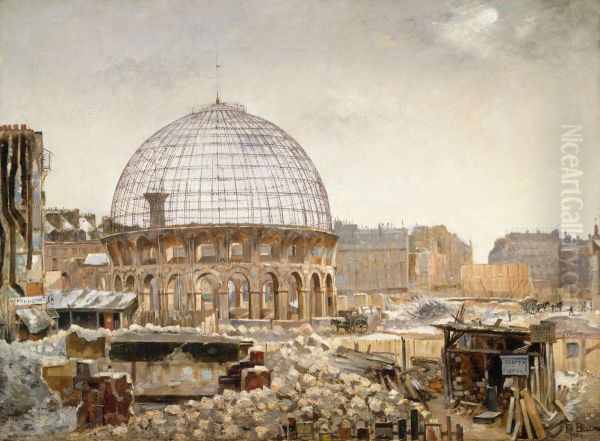 La demolition de la Halle au ble - view 1