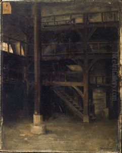 Vue interieure de l'ancien manege de la rue Sainte-Marguerite by Pascal Dagnan-Bouveret