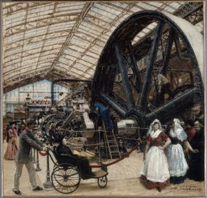 Interieur de la galerie des machines a l'exposition universelle de 1889