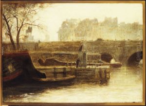 Le Pont-Neuf et l'ile de la Cite, vus du quai Conti by Angele Delasalle