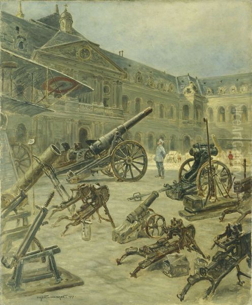 Trophees de guerre dans la cour des Invalides, en 1917 - view 1