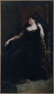 Portrait de -Gabrielle Krauss (1842-1906), chanteuse by Georges Clairin