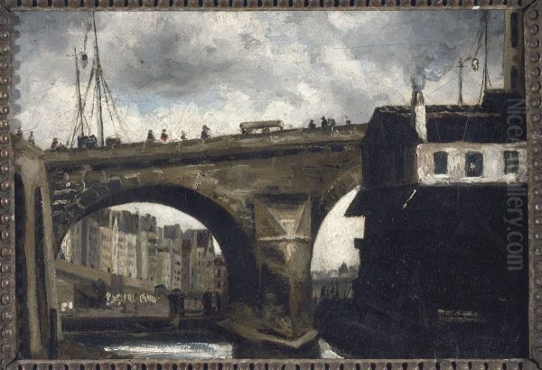 Le pont et la pompe Notre-Dame - view 1