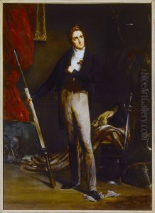 Portrait de Jean-Georges Farcy (1800-1830), litterateur, tue le 29 juillet 1830, lors de la prise des Tuileries by Alexandre-Marie Colin