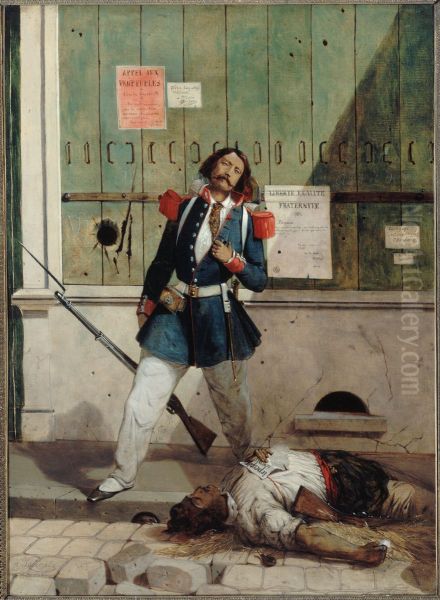 Garde national blesse (episode de la revolution de 1848) - view 1