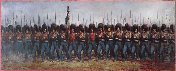 Defile de la gendarmerie de la Seine, en 1857 - view 1