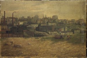 La Butte aux Cailles, vue de la rue Vulpian, 13eme arrondissement by Eugene de Menorval