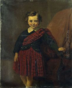 Portrait de petit garcon (Maurice Coblence), en costume ecossais Portrait de petit garcon (Maurice Coblence), en costume ecossais