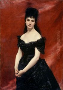 Portrait de Leonie Dufresne, baronne le Vavasseur, puis marquise de Vaucouleurs de Lanjamet