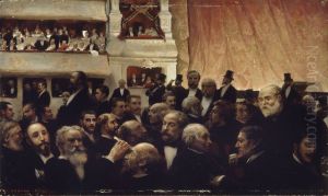 Entracte d'une premiere a la Comedie-Francaise by Edouard Dantan
