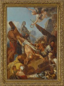 Crucifiement de saint Pierre Esquisse pour le "may" de Notre-Dame de 1643 by Sebastien Bourdon