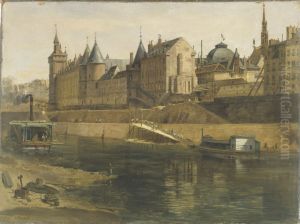 La Conciergerie pendant les travaux de reconstruction du Palais de Justice La Conciergerie pendant les travaux de reconstruction du Palais de Justice