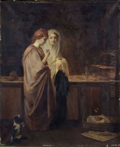 Deux elegantes dans une patisserie