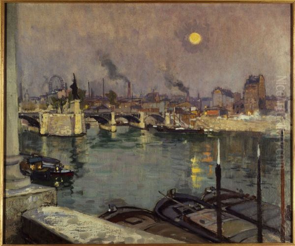 Le Pont de Grenelle, vu de la maison de l'artiste, quai Louis-Bleriot - view 1