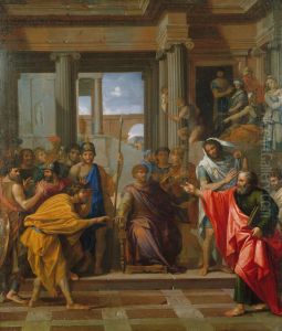 Saint Paul rend aveugle le faux prophete Barjesu Esquisse (ou reduction) pour le "may" de Notre-Dame de 1650
