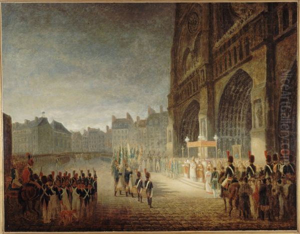 Benediction des drapeaux sur le parvis de Notre-Dame - view 1