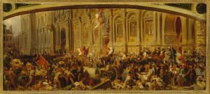 Lamartine repoussant le drapeau rouge a l'Hotel de Ville, le 25 fevrier 1848 by Henri Felix Emmanuel Philippoteaux