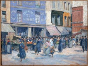 La rue Mouffetard by Henri-Achille Zo