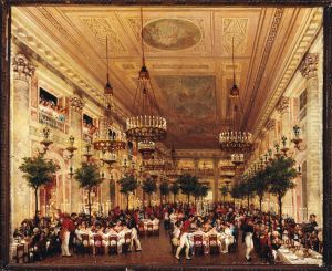 Banquet a l'occasion du mariage de Leopold 1er de Belgique et de la princesse Louise d'Orleans by Louis Marie Baptiste Atthalin