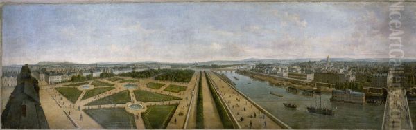 Panorama de Paris pris du toit du pavillon de Flore, aux Tuileries - view 1