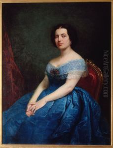 Portrait d'Ernesta Grisi(1819-1895), chanteuse by Charles Adolphe Bonnegrace