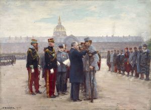 Remise de decorations sur l'esplanade des Invalides par le president Poincare, le 17 septembre 1915 Remise de decorations sur l'esplanade des Invalides par le president Poincare, le 17 septembre 1915