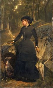 Marie Giraud, fille du peintre Charles Giraud, niece d'Eugene Giraud by Eugene Giraud