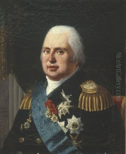 Portrait de Louis XVIII (1755-1824), roi de France by Robert Lefevre