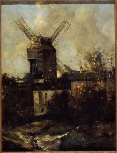 Le Moulin de la Galette, a Montmartre by Antoine Vollon