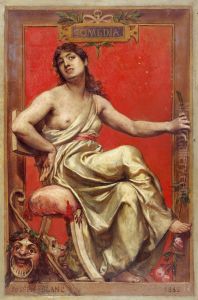Portrait de Julia Bartet (1854-1941), en allegorie de la Comedie