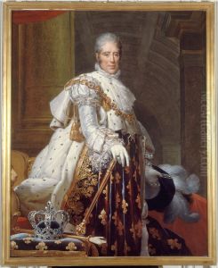 Portrait de Charles X (1757-1836), roi de France, en costume de sacre by Francois Gerard