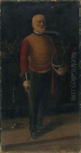 Autoportrait en maitre d'armes by Henri Petit