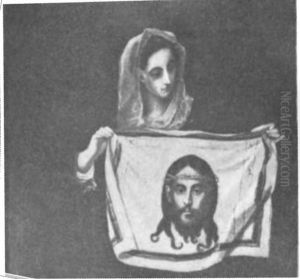 Veronica holding the Veil Veronica holding the Veil