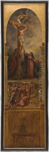 Esquisse pour l'eglise Saint-Eustache : Le Christ sur la croix - Le Christ portant sa Croix Esquisse pour l'eglise Saint-Eustache : Le Christ sur la croix - Le Christ portant sa Croix