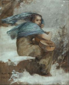 Esquisse pour le salon des Lettres de l'Hotel de Ville de Paris : La Cigale by Albert Maignan