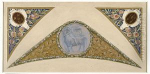 Esquisse pour l'escalier des Fetes de l'Hotel de Ville de Paris : Taureau.