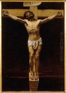 Le Christ en croix, esquisse pour la salle d'audience de la Cour des Assises du Palais de Justice de Paris Le Christ en croix, esquisse pour la salle d'audience de la Cour des Assises du Palais de Justice de Paris