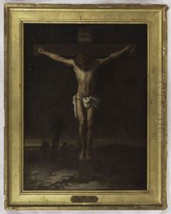Esquisse pour le palais de justice de Paris : Le Christ en croix by Alexis Marie Louis Douillard