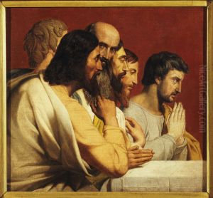 group of Apostles at the Last Supper (facing right) by Alphonse Perin