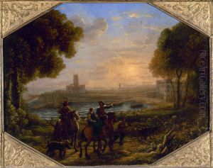 Paysage avec le port de Santa Marinella by Claude Lorrain (Claude Gellee)