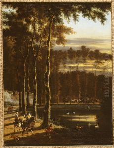 L'Allee aux frenes by Jan Hackaert