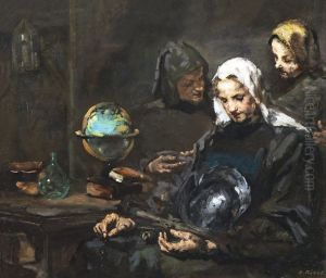 Chez l'Antiquaire - Theodule Ribot by Augustin Theodule Ribot