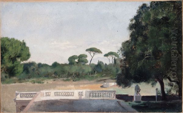 Jardins de la Villa Borghese vus depuis la Villa Medicis a Rome - view 1