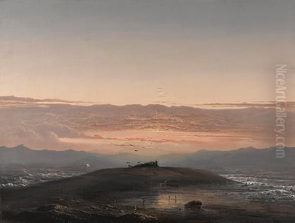 Sunset, San Francisco Bay - view 1