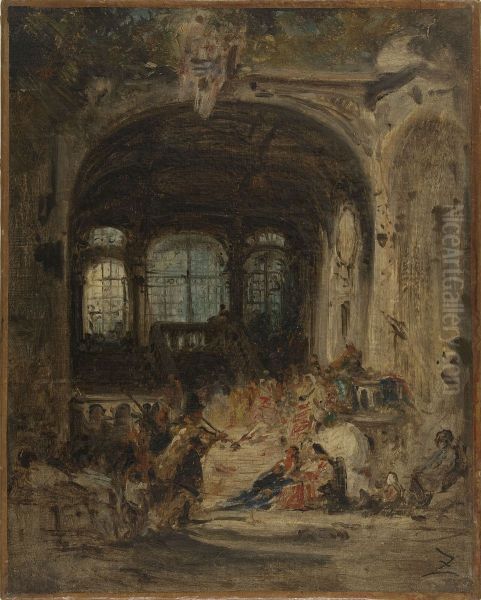 Fete dans un palais a Naples - view 1
