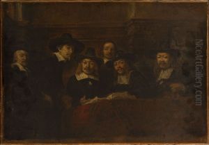 Les syndics des drapiers, copie d'apres Rembrandt Les syndics des drapiers, copie d'apres Rembrandt