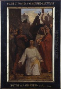 Esquisse pour l'eglise Saint-Jacques-Saint-Christophe de la Villette : Le Martyre de Saint Christophe by Jean-Francois Bremond