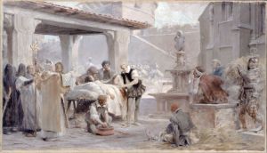 Esquisse pour l'escalier de la Sorbonne : Ambroise Pare au siege de Metz