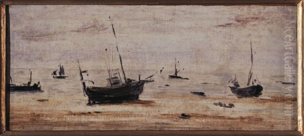 Bateaux echoues a maree basse - view 1
